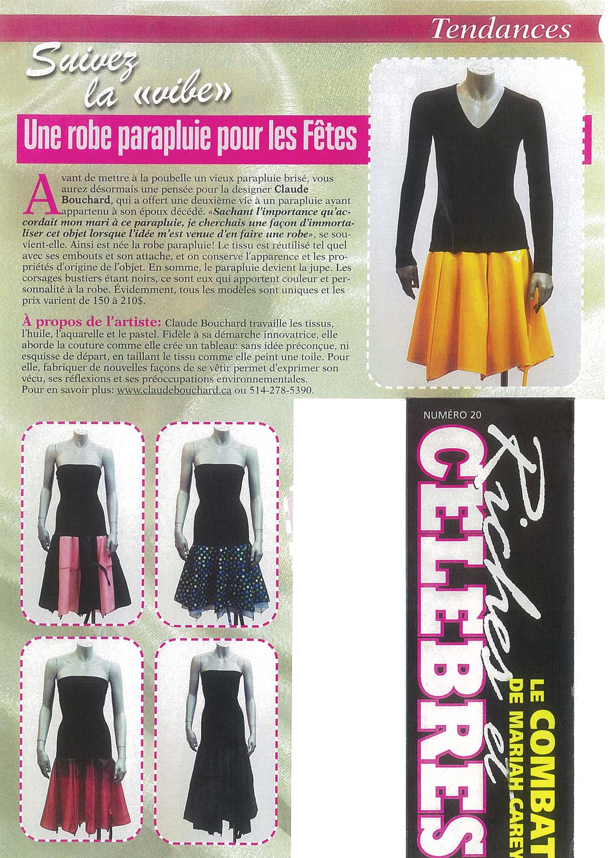 2010 Riches et CÉLÈBRES, no 20, « Une robe parapluie pour les Fêtes »