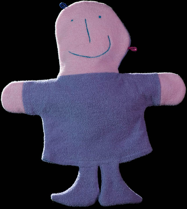 Cette marionnette s’utilise dans la baignoire; elle favorise la communication et facilite le développement imaginatif des enfants / This puppet is for bath-time use; It encourages the child’s communication and the imagination development. 