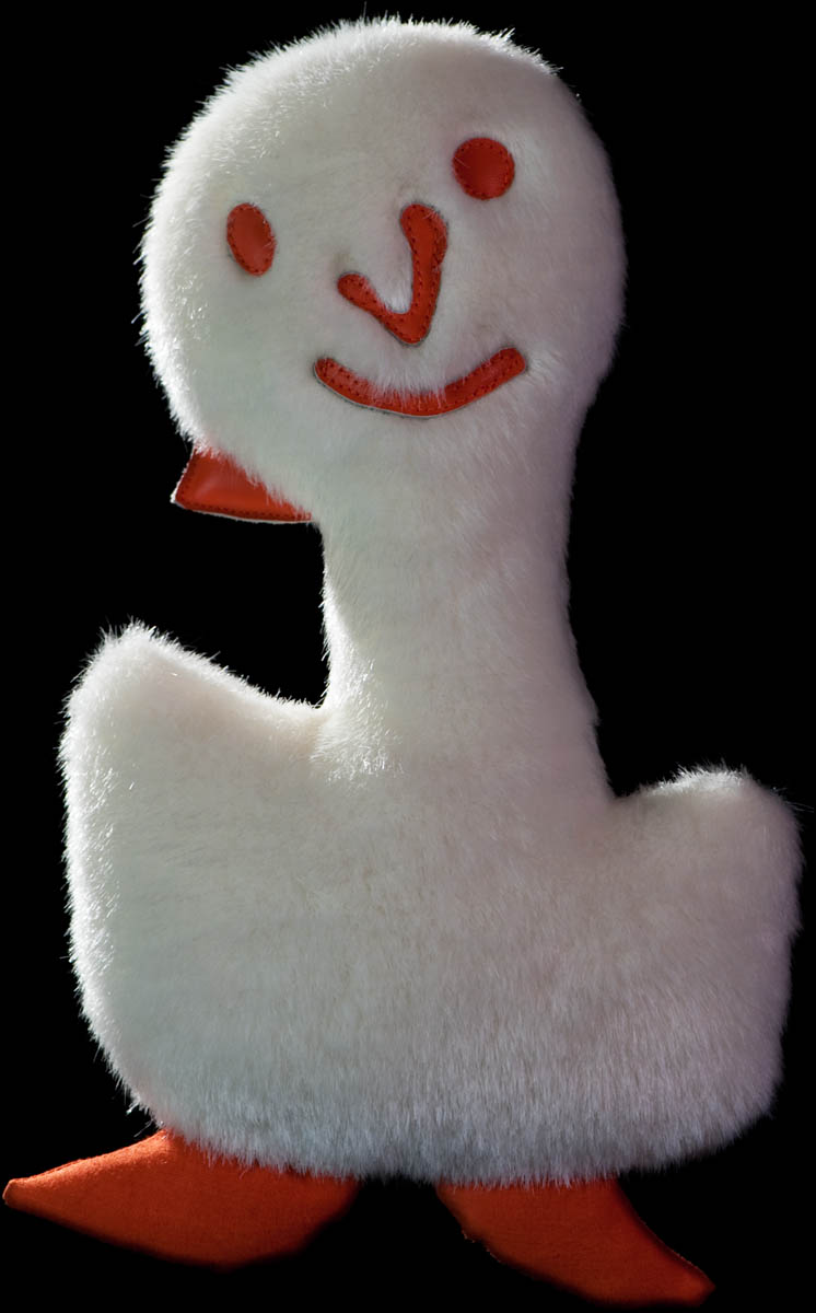 Dessin de profil et de face, pré-schématique Le long bec de profil représente le trait dominant du canard.  Celui de face exprime son sourire. L’enfant dessine ce qu’il saisit de la réalité. Dessin de Nicolas Baier Âge : 4 ans Dimensions : 23 cm x 15 cm Couleur : ivoire  Profile and full-face, pre-schematic The long beak, the duck’s dominant feature, is seen in profile. The full-face drawing shows the smile.  The child draws his own understanding of reality. Drawing by Nicolas Baier Age: 4  Dimensions: 23 x 15 cm Colour: ivory